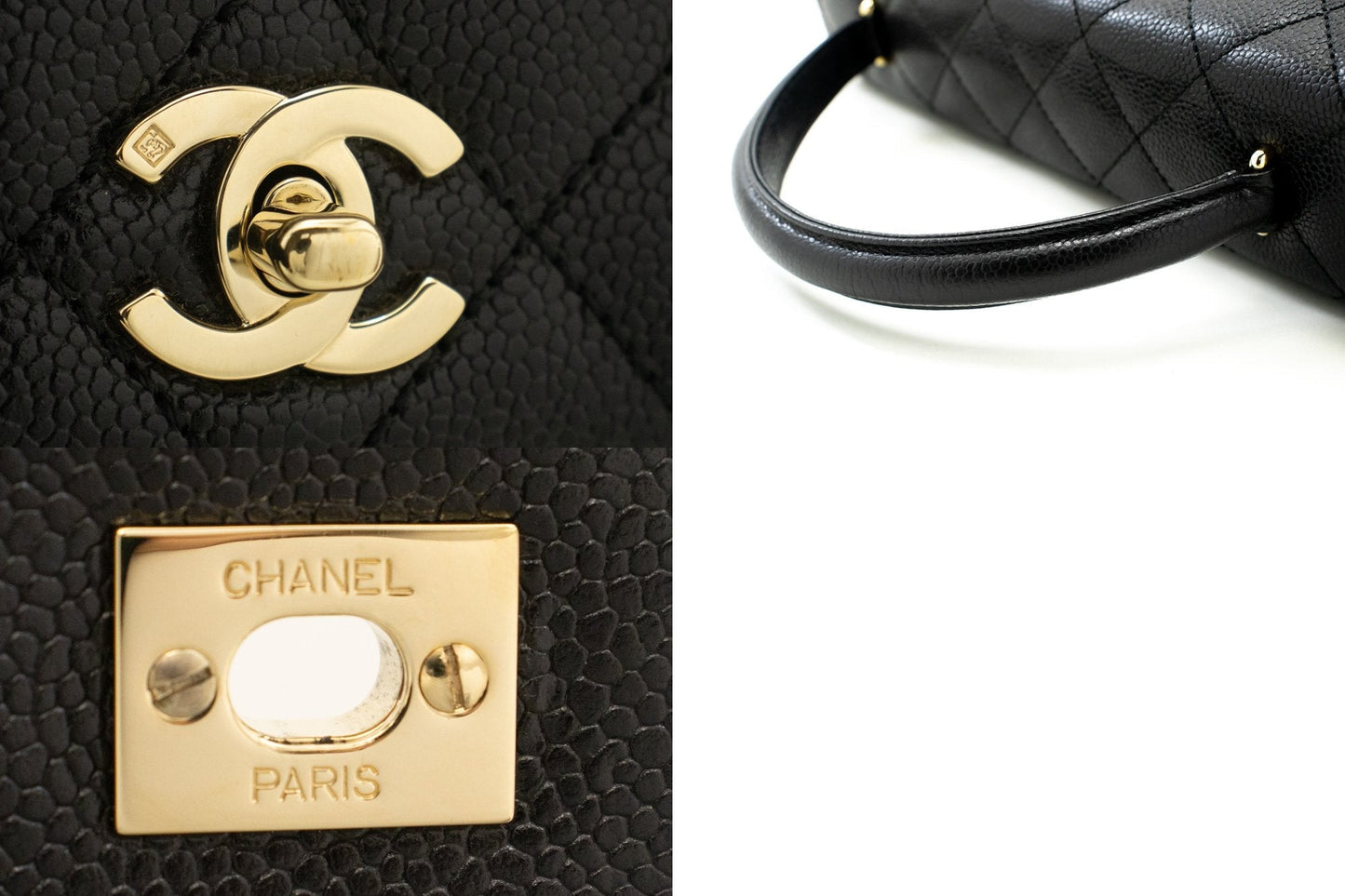 Chanel Classic Handbag Black Quilted Lambskin
