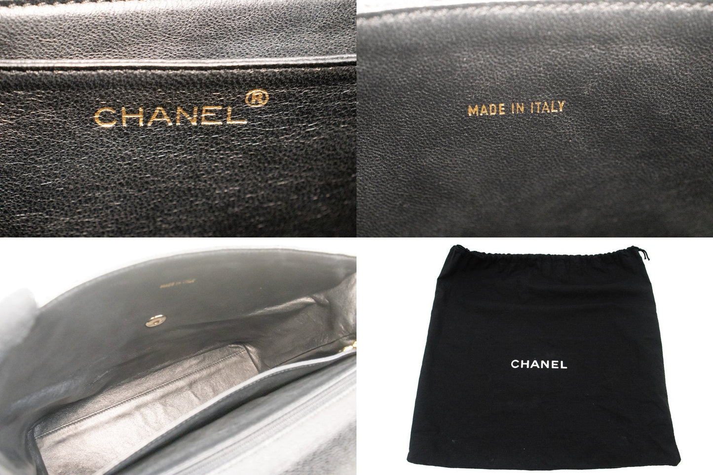 Chanel Classic Handbag Black Quilted Lambskin