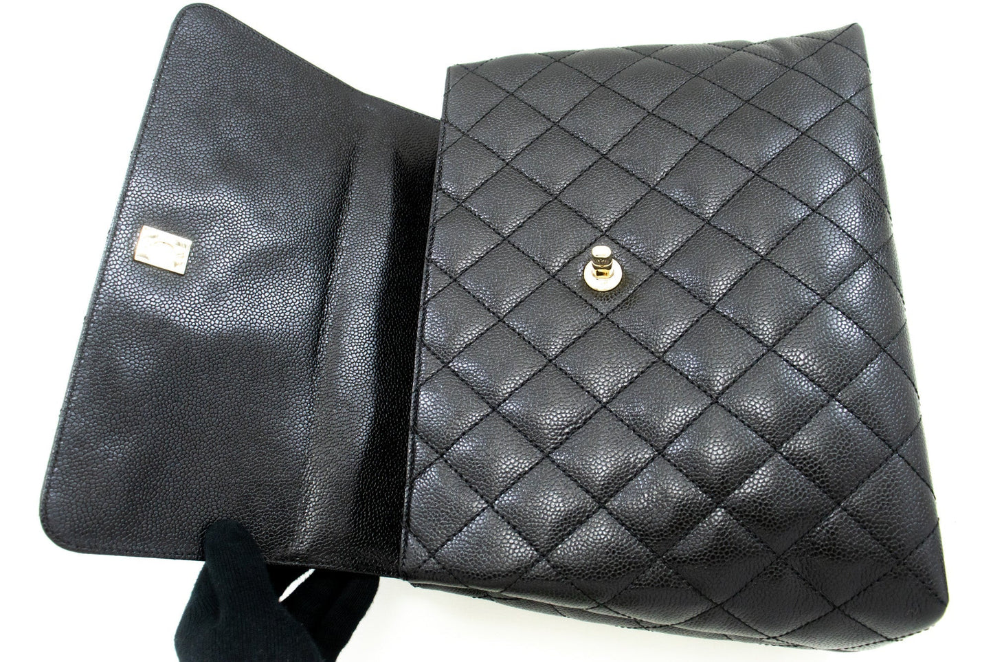 Chanel Classic Handbag Black Quilted Lambskin
