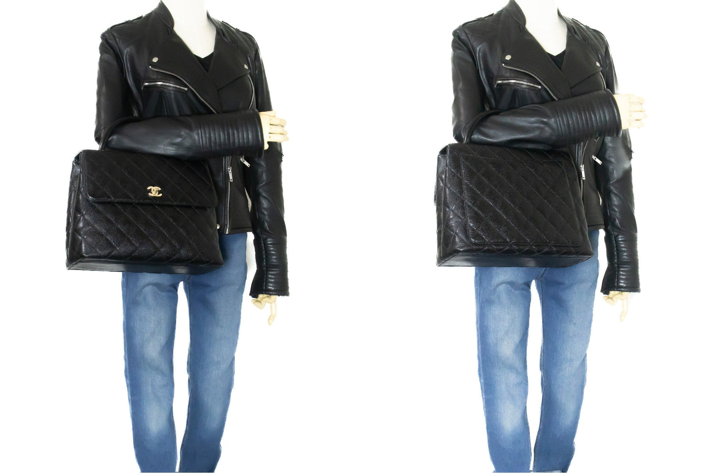 Chanel Classic Handbag Black Quilted Lambskin