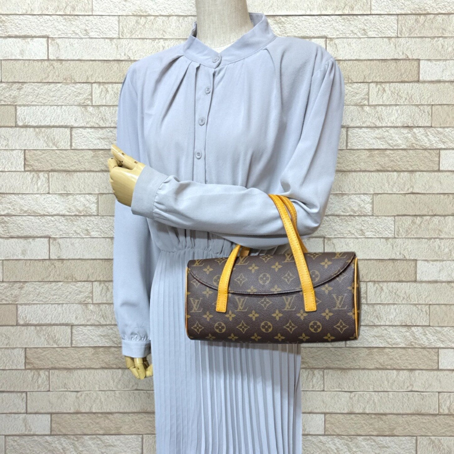 Canvas Handbag with Slight Wear and Scratches