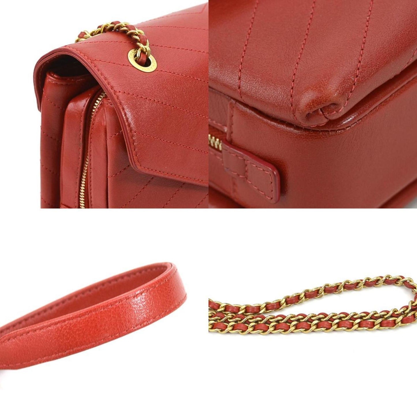 Chanel Chanel 19 Red Leather Shoulder Bag