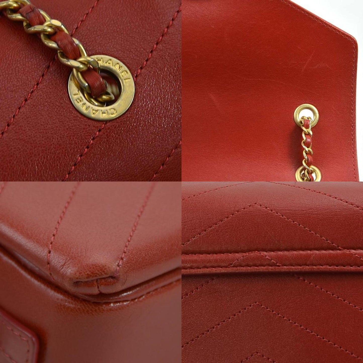 Chanel Chanel 19 Red Leather Shoulder Bag