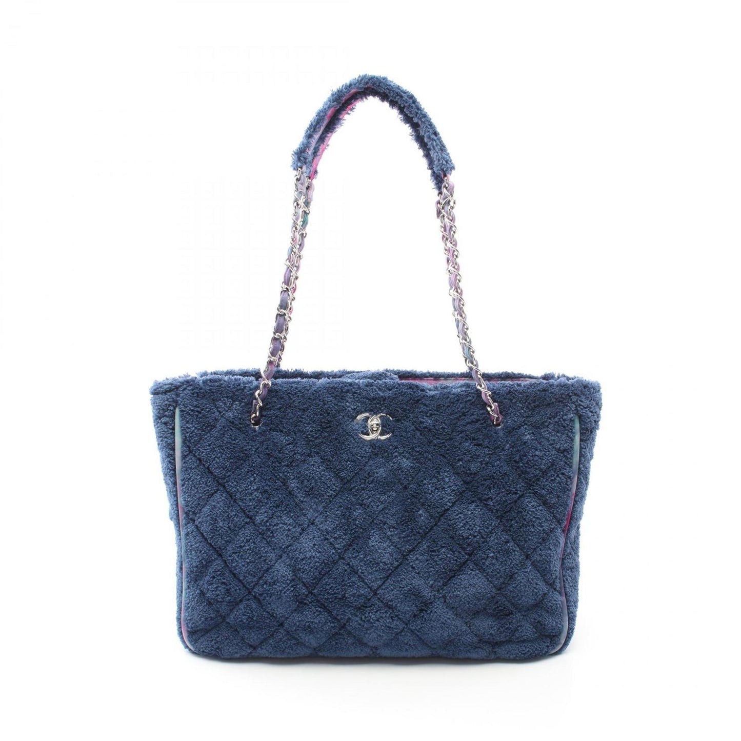 Chanel quilted terry cloth tote bag