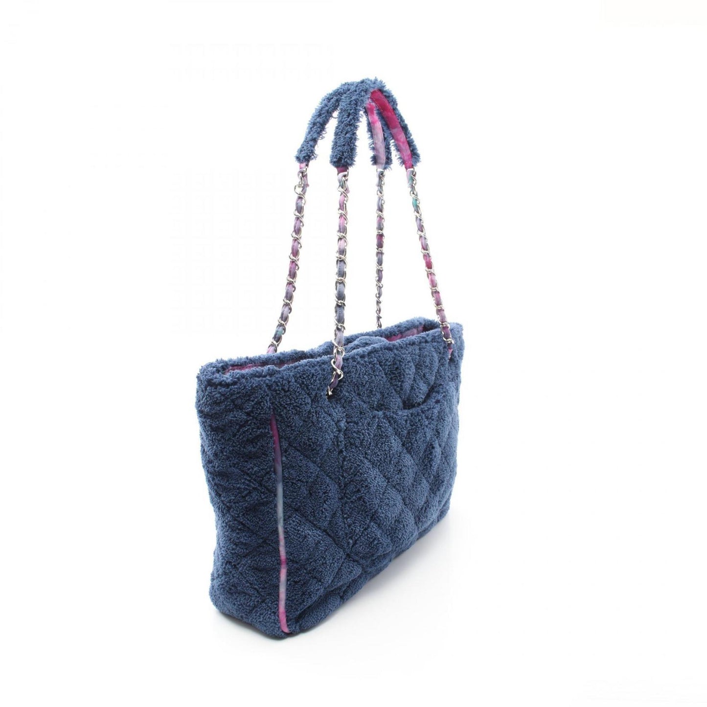 Chanel quilted terry cloth tote bag