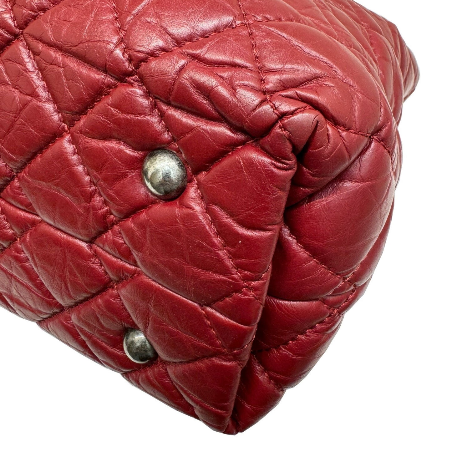 Chanel Quilted Leather Tote Bag Classic Style