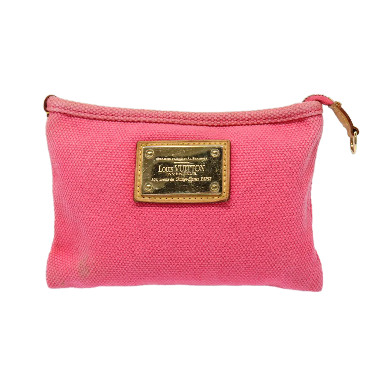 Cosmetic Pouch Pink Canvas