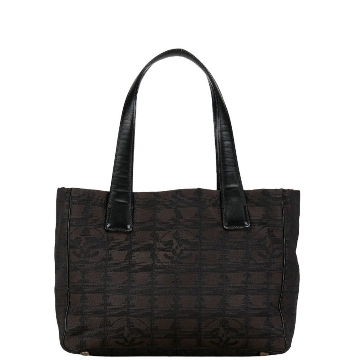 Chanel Quilted Tote Bag Brown Canvas