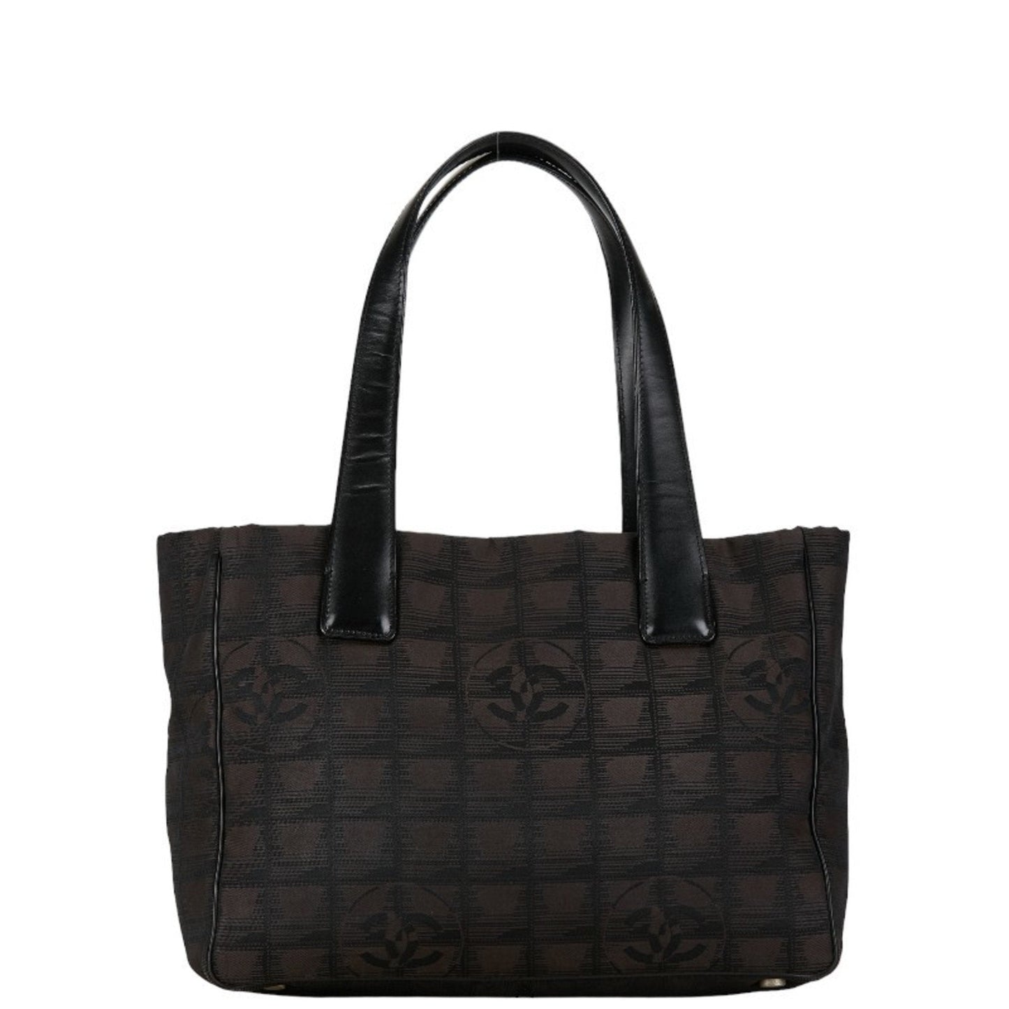 Chanel Quilted Tote Bag Brown Canvas