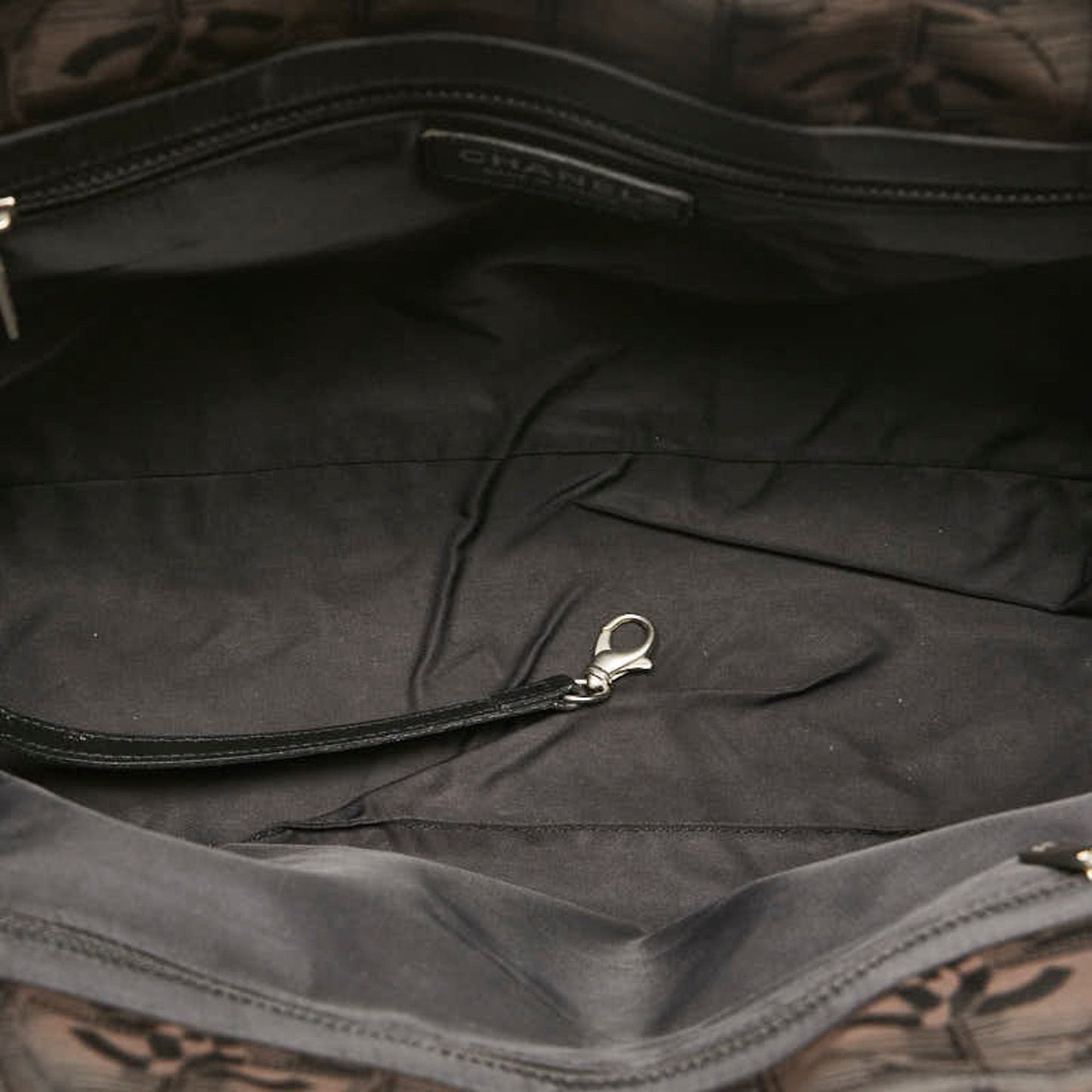 Chanel Quilted Tote Bag Brown Canvas
