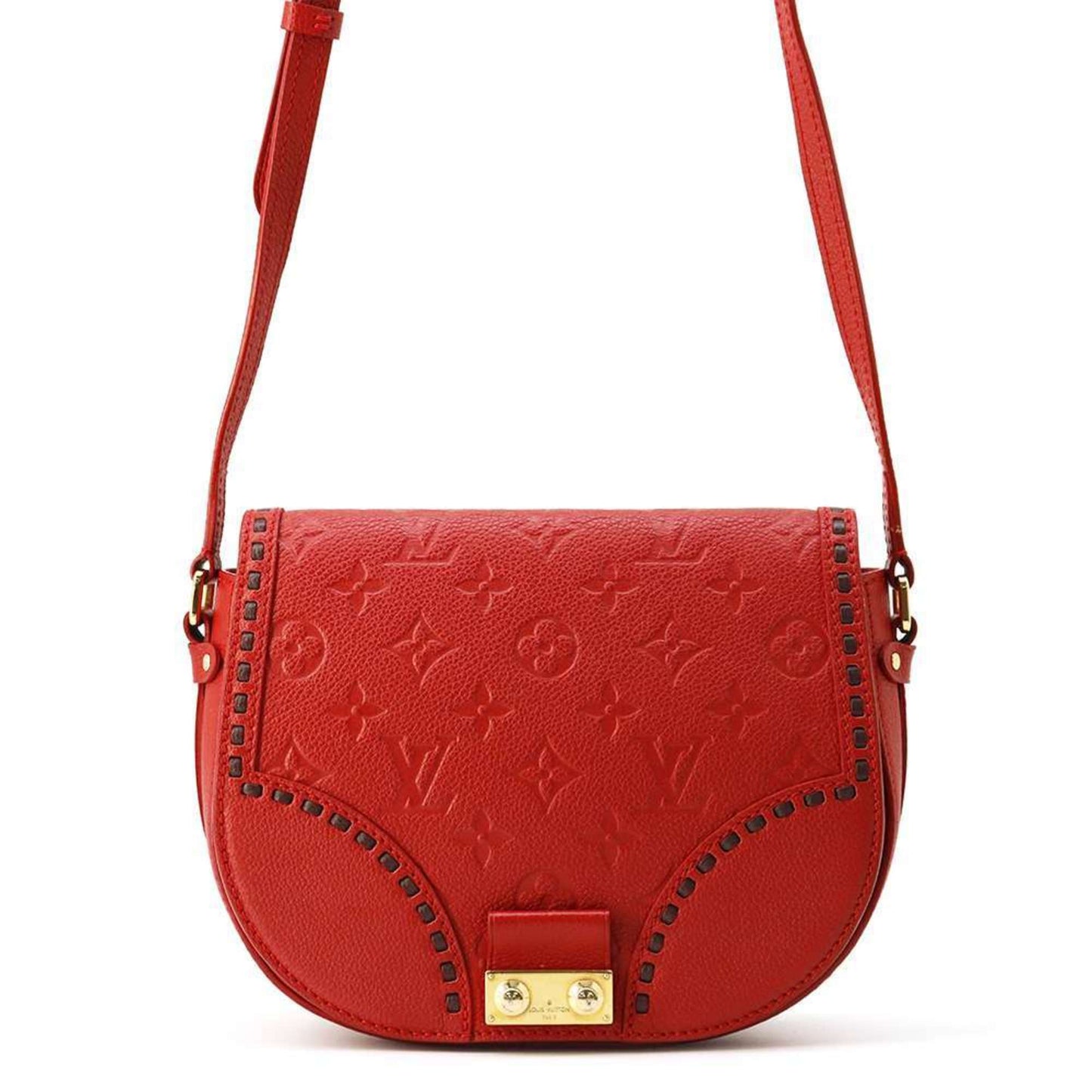 Petite Malle Red Shoulder Bag