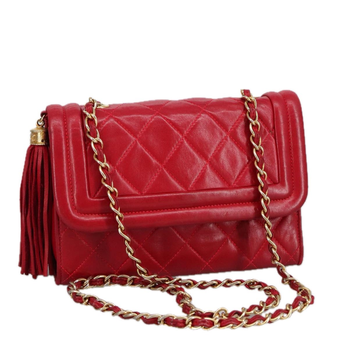 Chanel Classic Double Flap Bag Red Quilted Leather