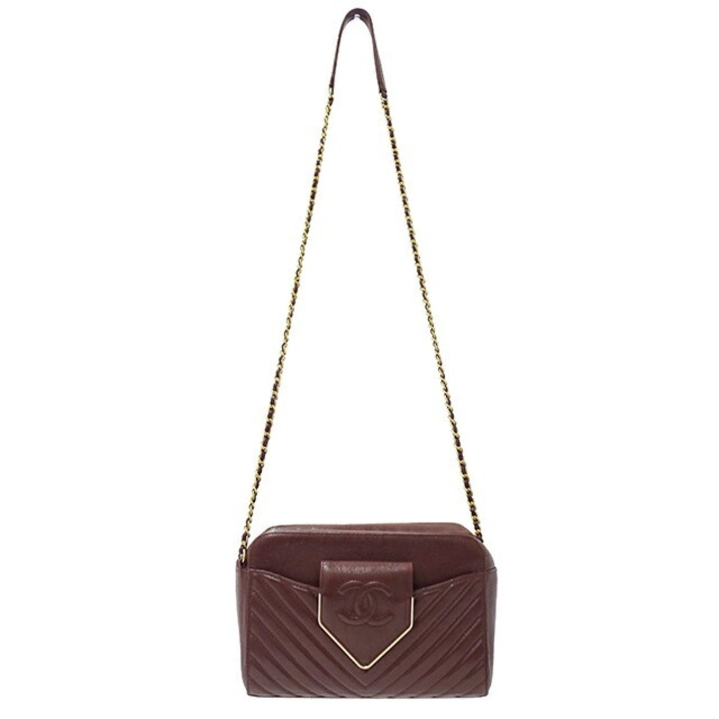 Chanel Vintage Quilted Chevron Shoulder Bag
