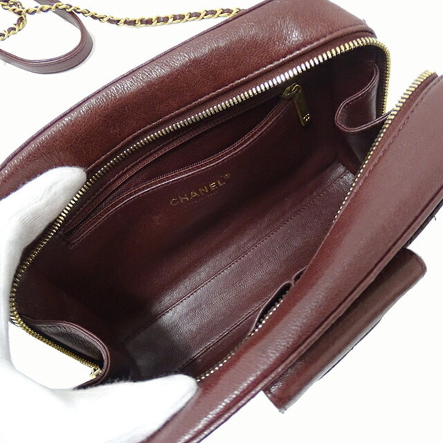 Chanel Vintage Quilted Chevron Shoulder Bag