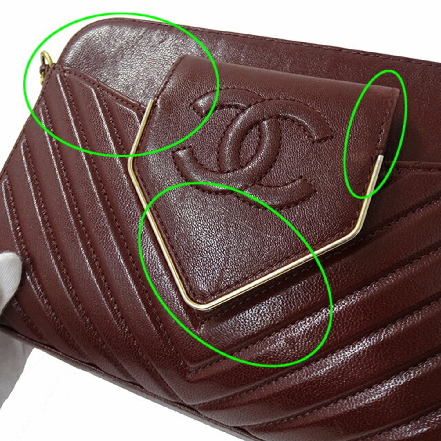 Chanel Vintage Quilted Chevron Shoulder Bag