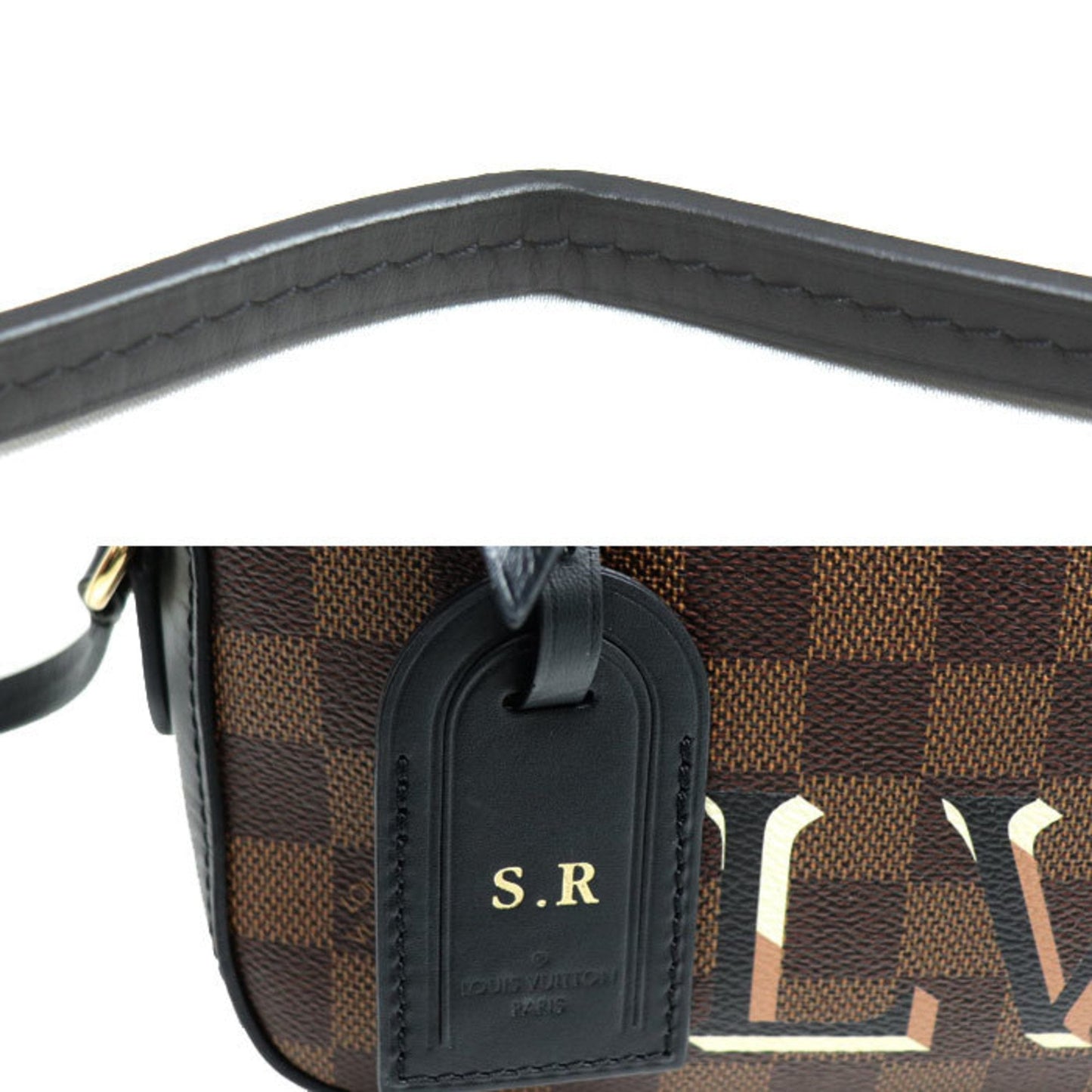 Santa Monica Canvas Shoulder Bag with Dust Bag and Name Tag