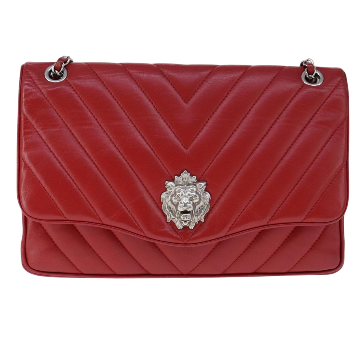Chanel Lion Head Chevron Shoulder Bag