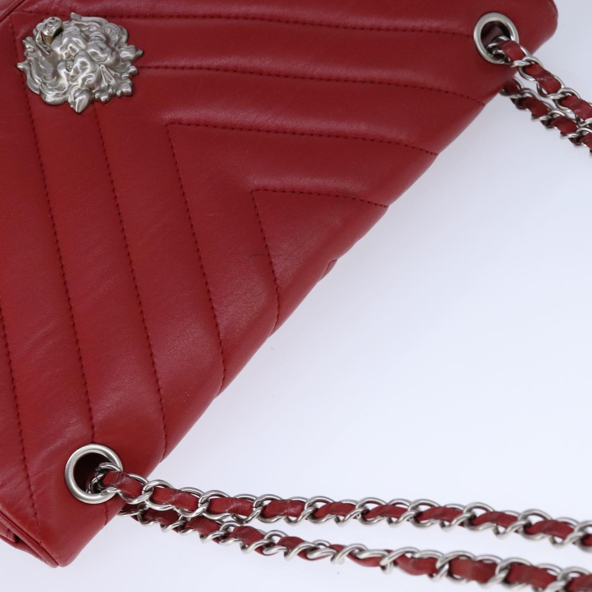 Chanel Lion Head Chevron Shoulder Bag