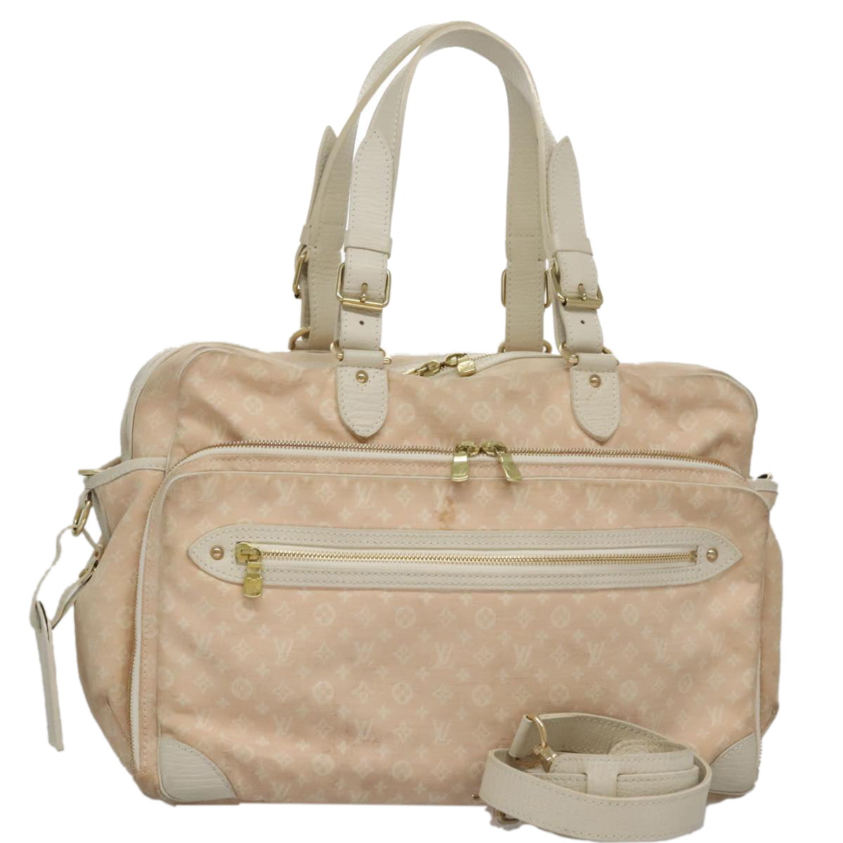 Mini Lin Canvas Tote Bag with Name Tag and Slight Wear