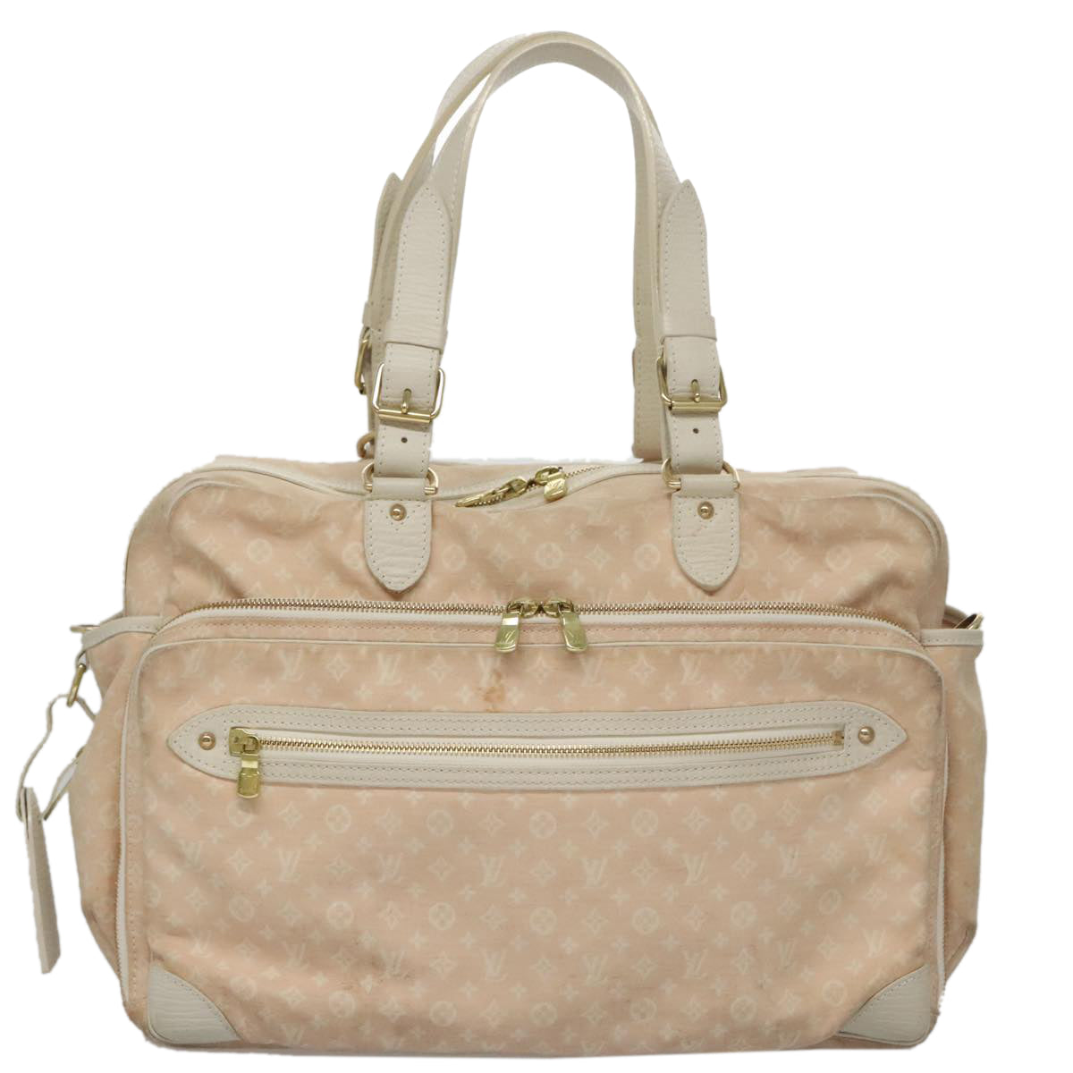 Mini Lin Canvas Tote Bag with Name Tag and Slight Wear