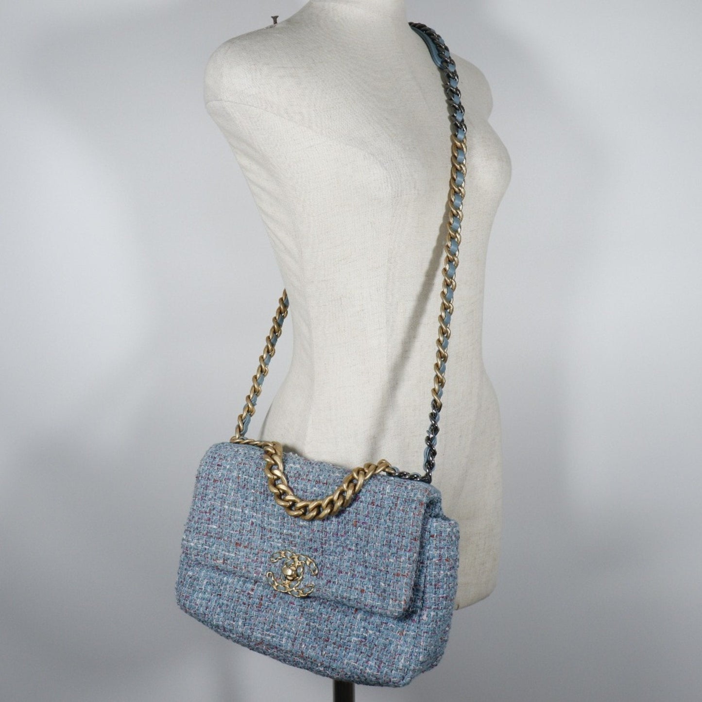 Chanel Chanel 19 Tweed Shoulder Bag
