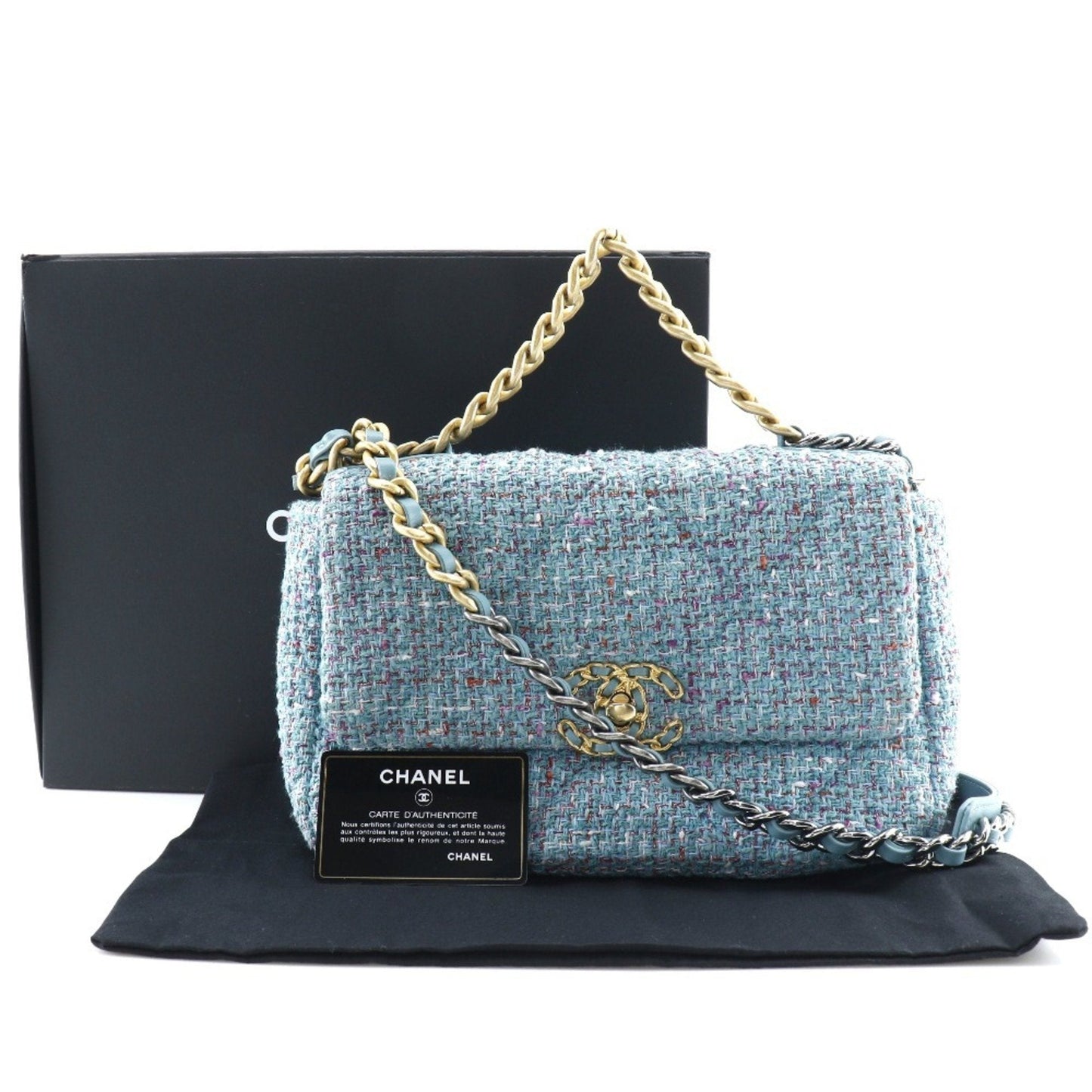 Chanel Chanel 19 Tweed Shoulder Bag