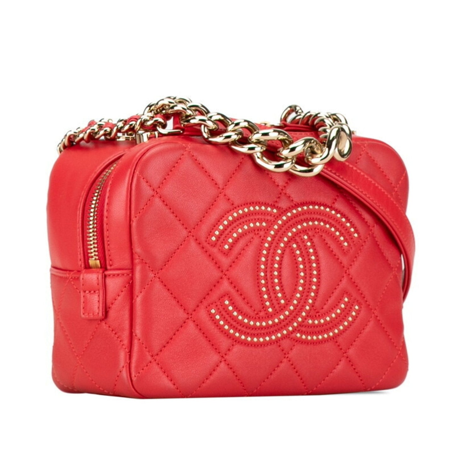 Chanel Studded Quilted Chain Bag