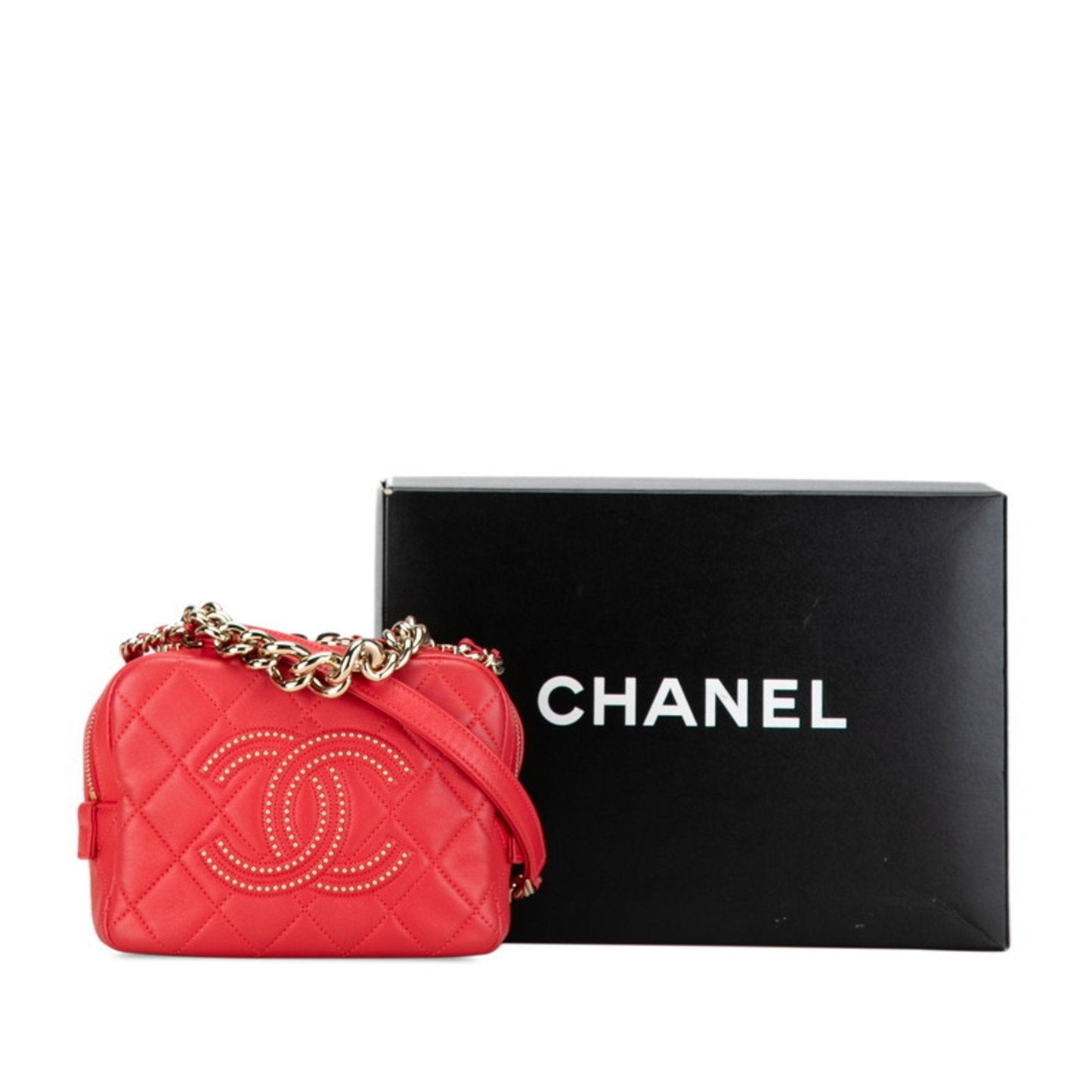 Chanel Studded Quilted Chain Bag