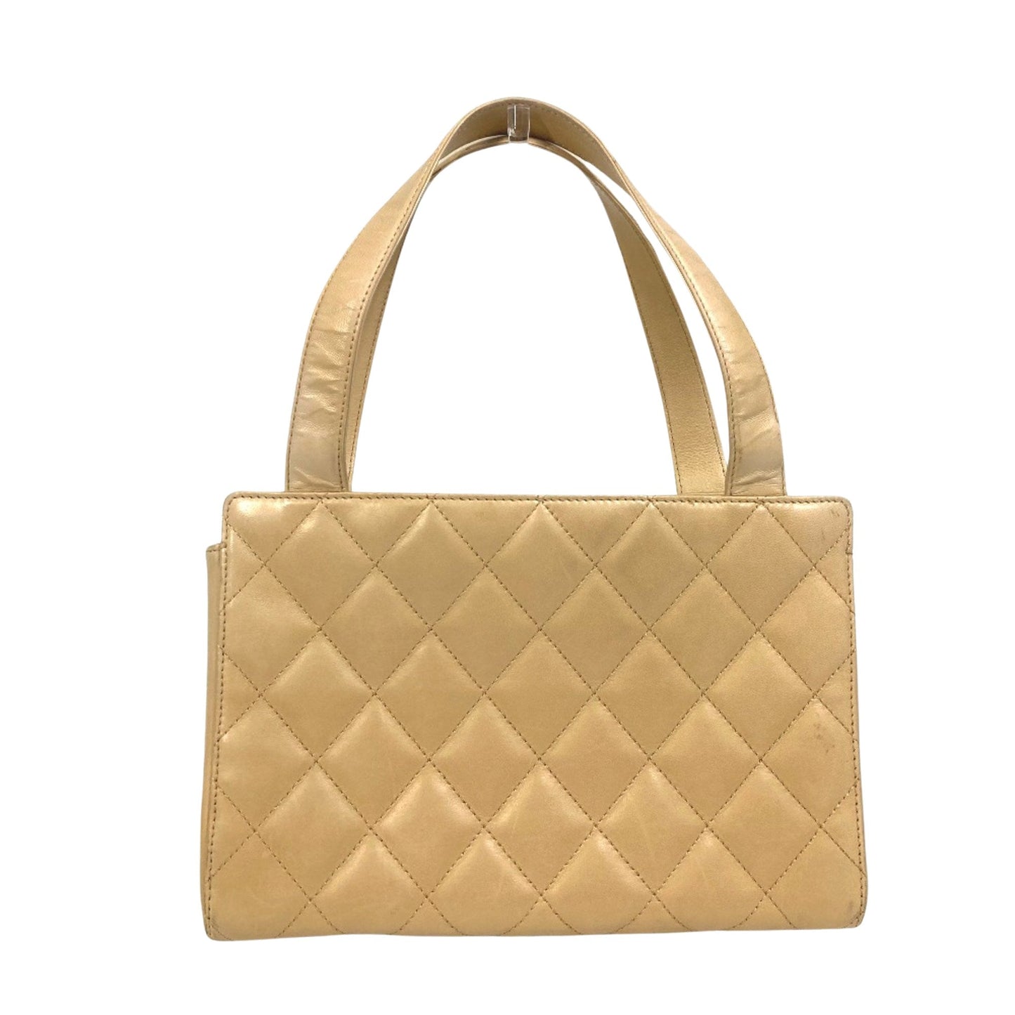 Chanel Classic Quilted Leather Handbag Beige