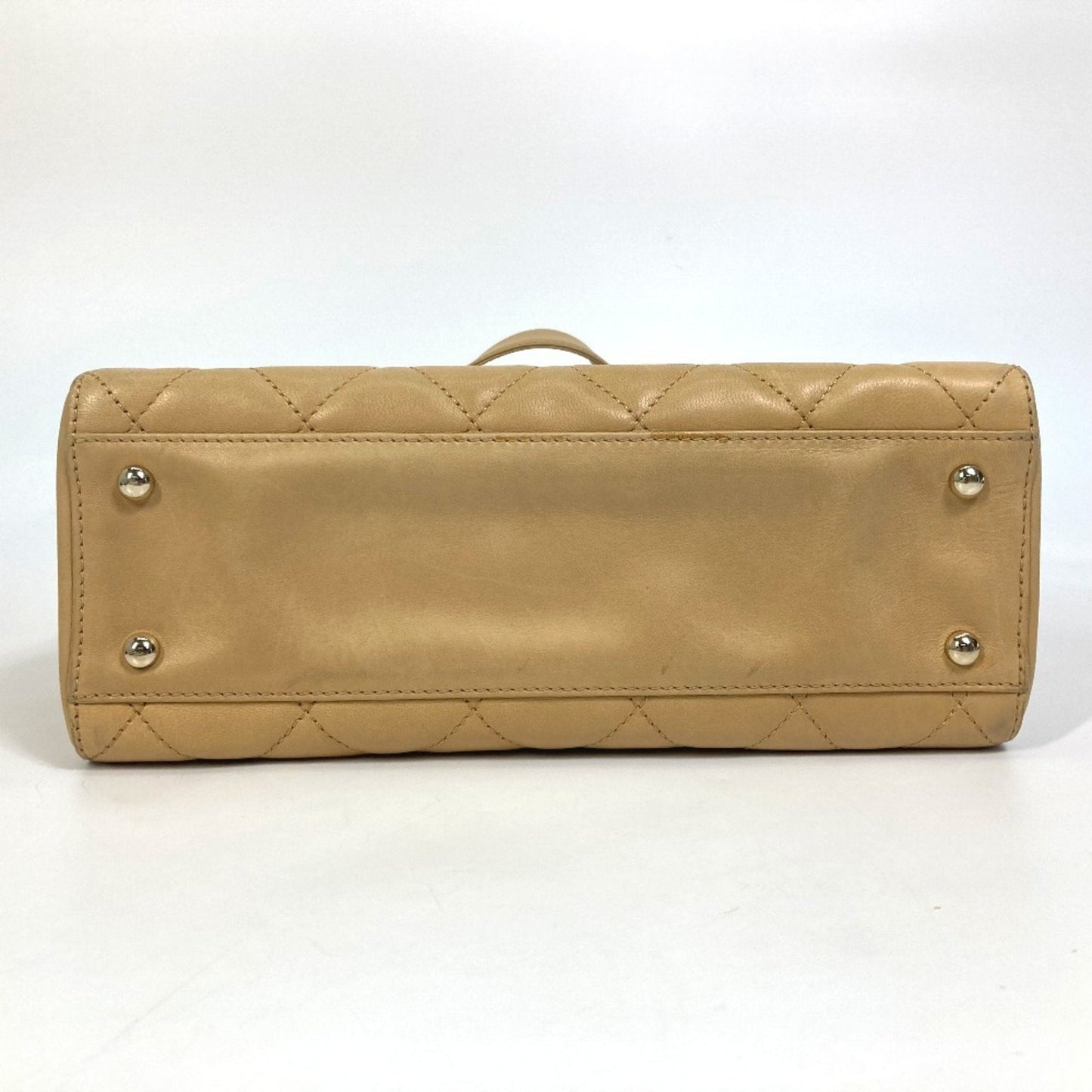 Chanel Classic Quilted Leather Handbag Beige