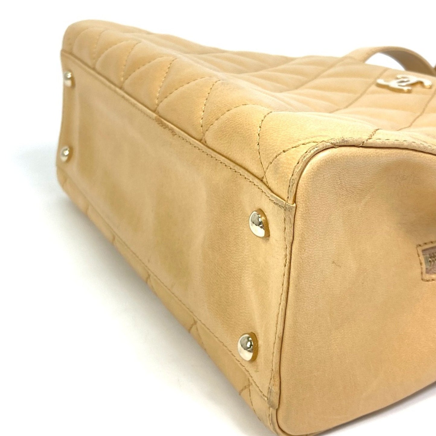 Chanel Classic Quilted Leather Handbag Beige