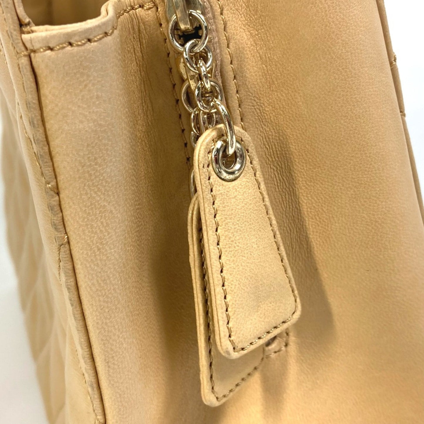 Chanel Classic Quilted Leather Handbag Beige