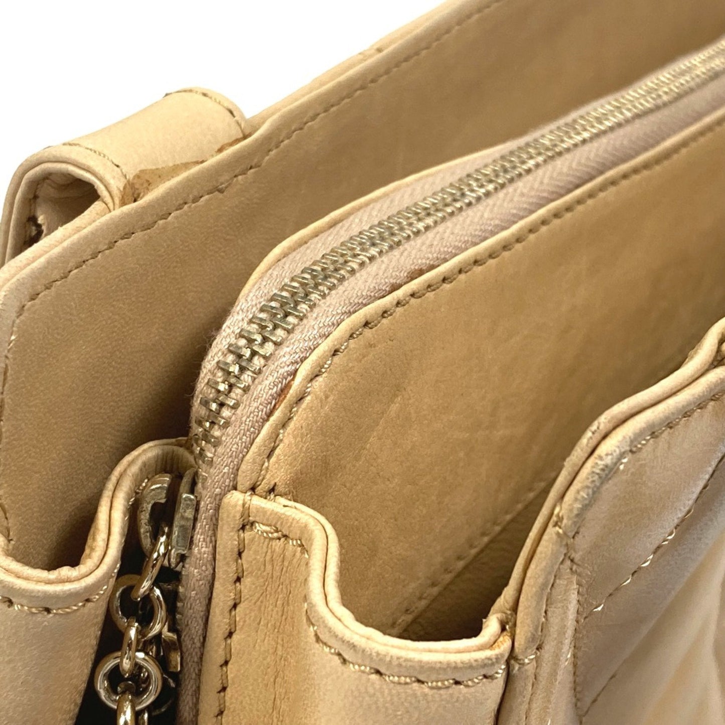 Chanel Classic Quilted Leather Handbag Beige