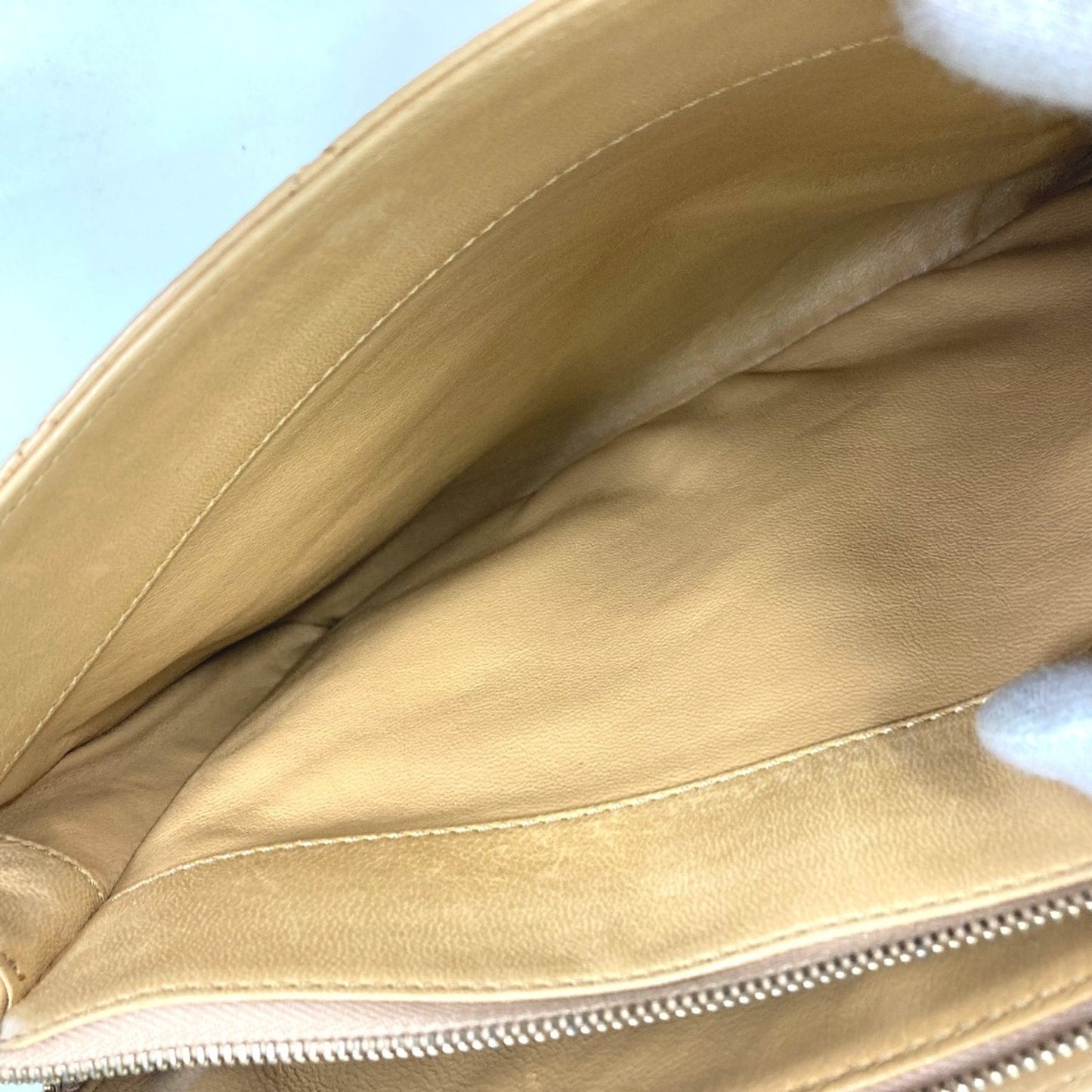 Chanel Classic Quilted Leather Handbag Beige