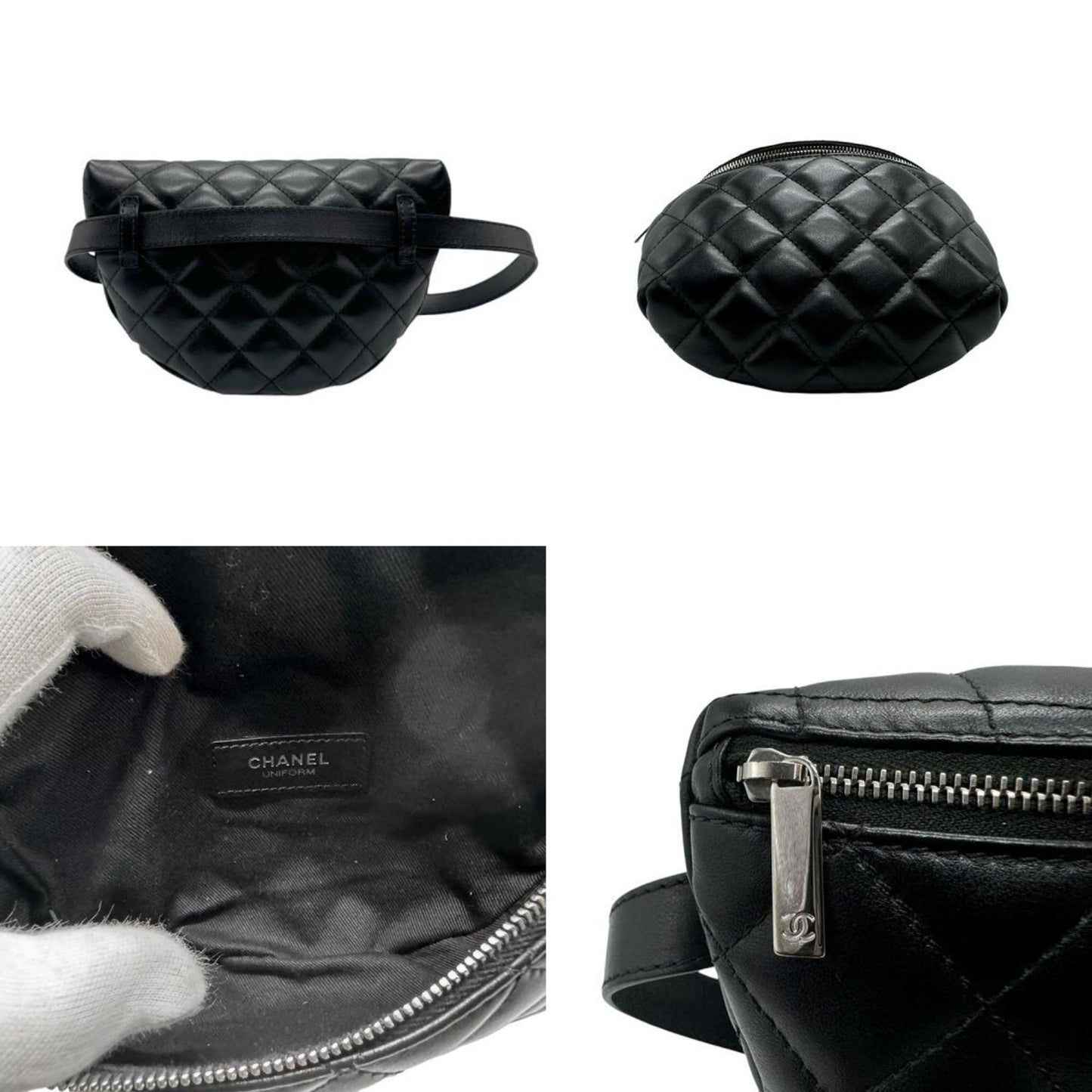 Chanel quilted leather belt bag