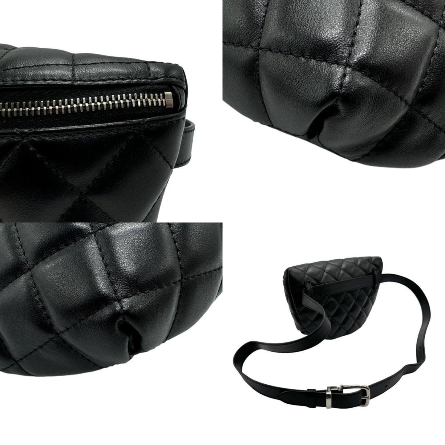 Chanel quilted leather belt bag
