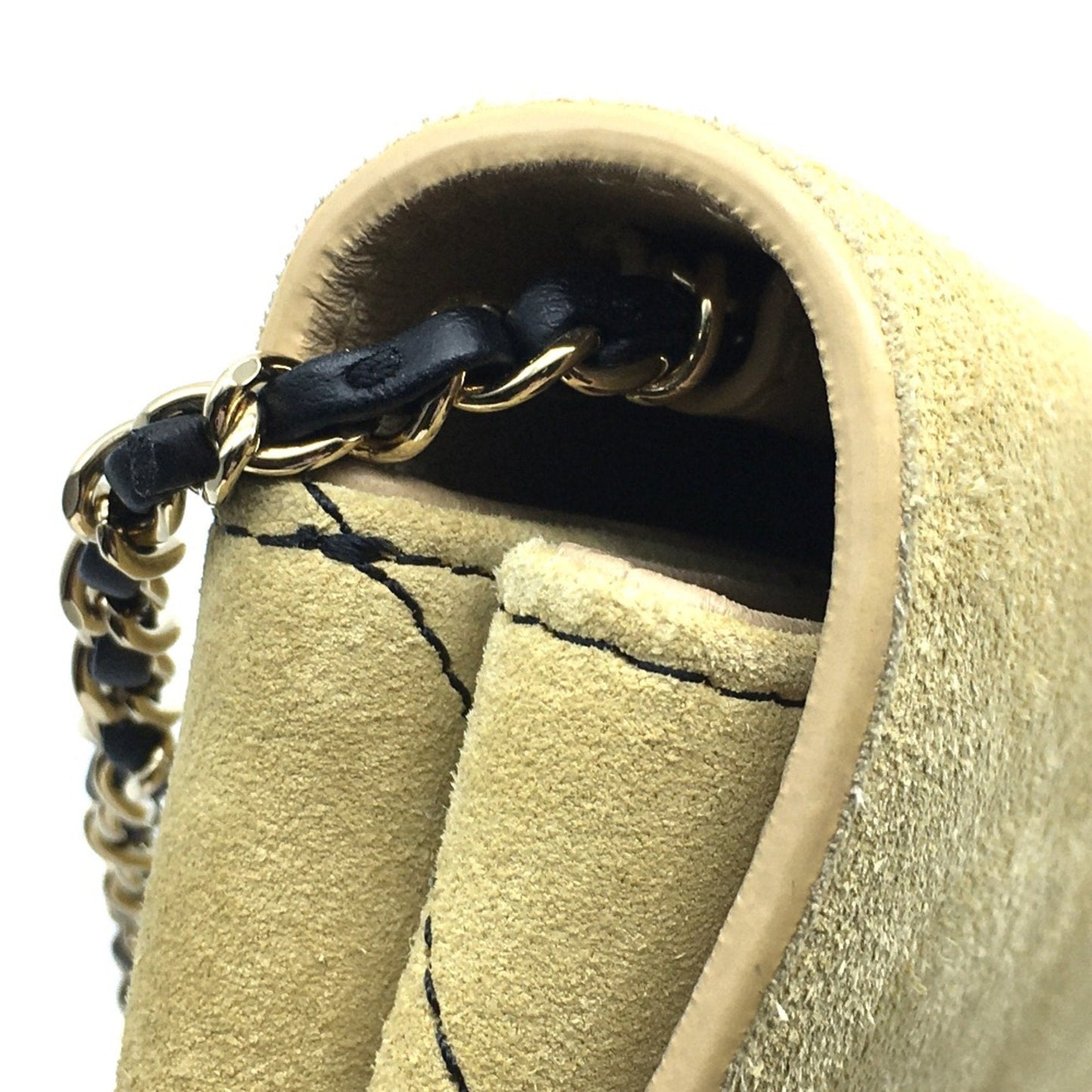Chanel Suede Leather Chain Bag