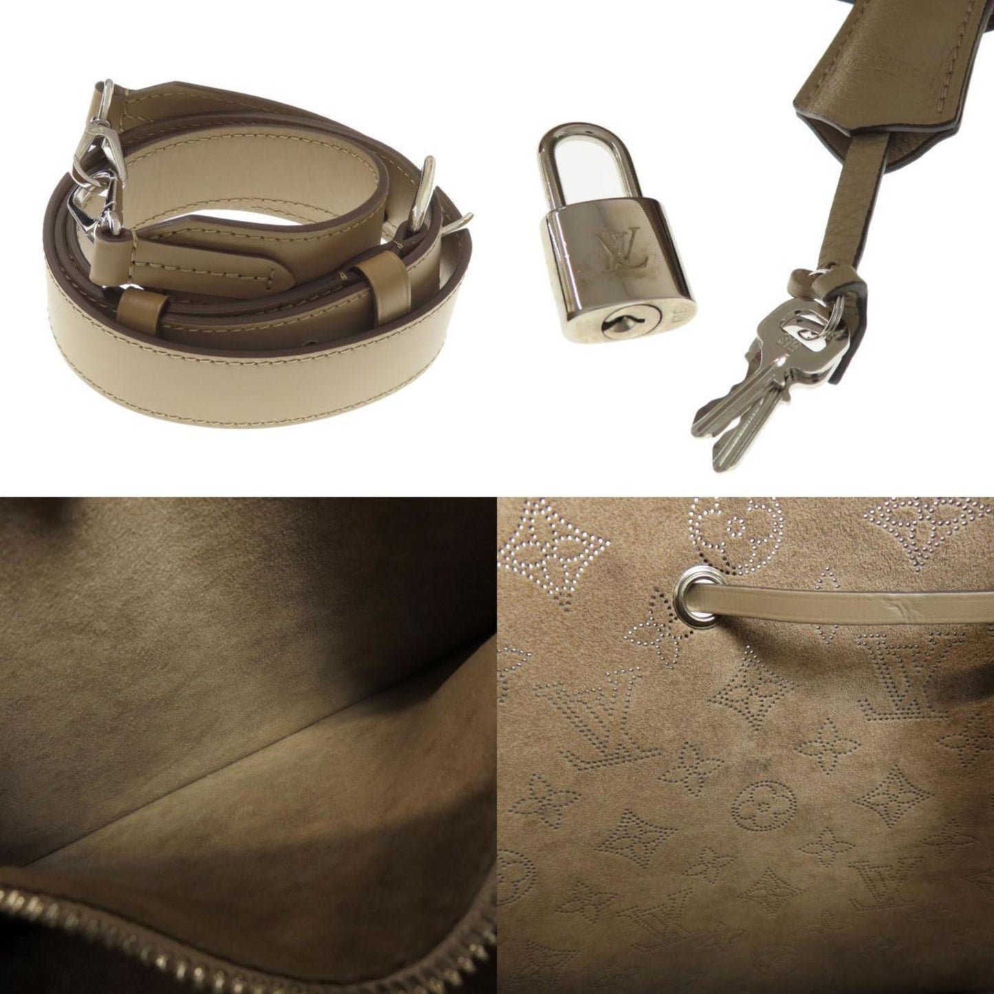 Lockme Bucket Beige Handbag