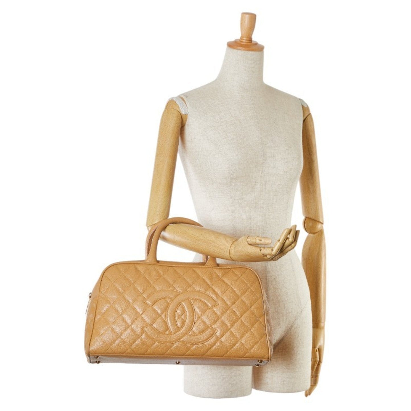 Chanel Classic Handbag Camel Leather