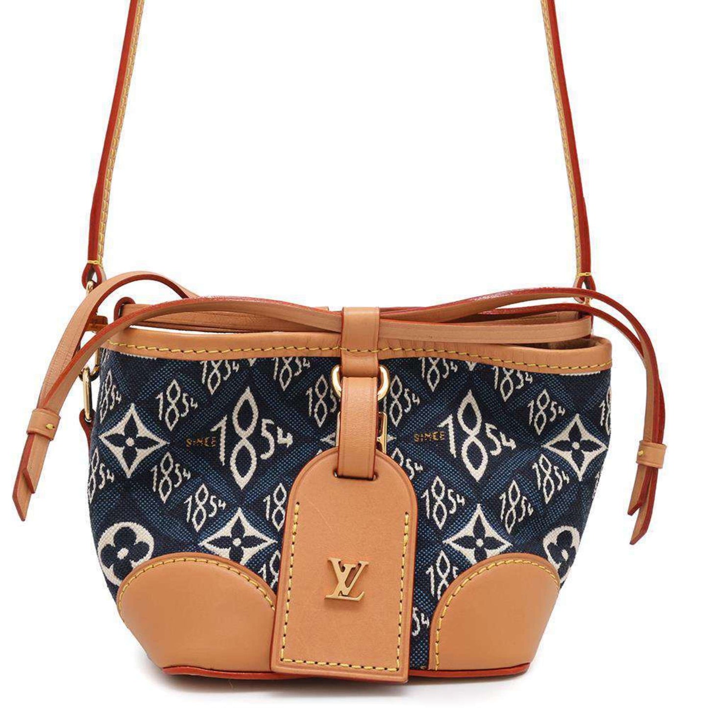 Canvas Shoulder Bag with Name Tag and Shoulder Strap