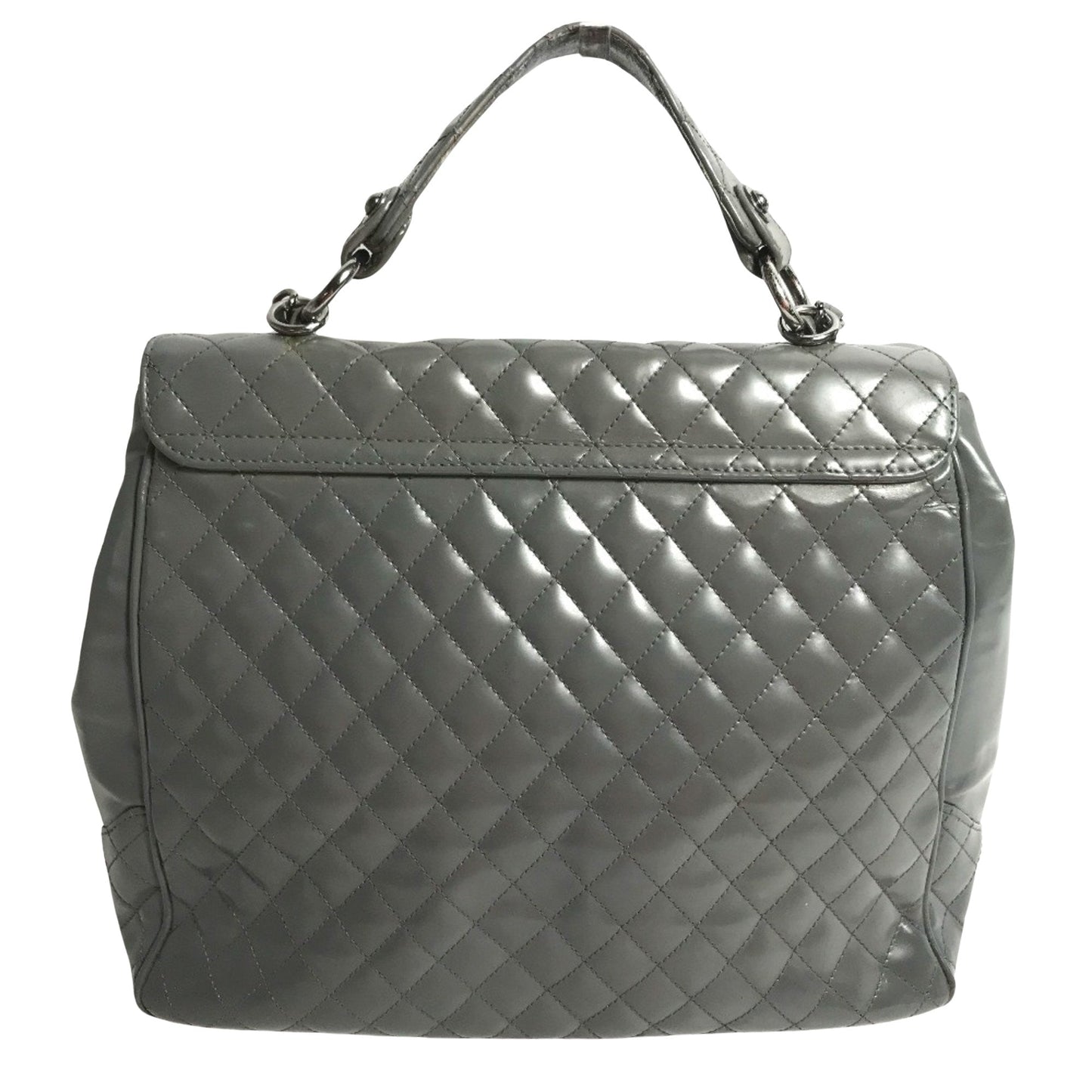 Chanel Quilted Patent Leather Shoulder Bag