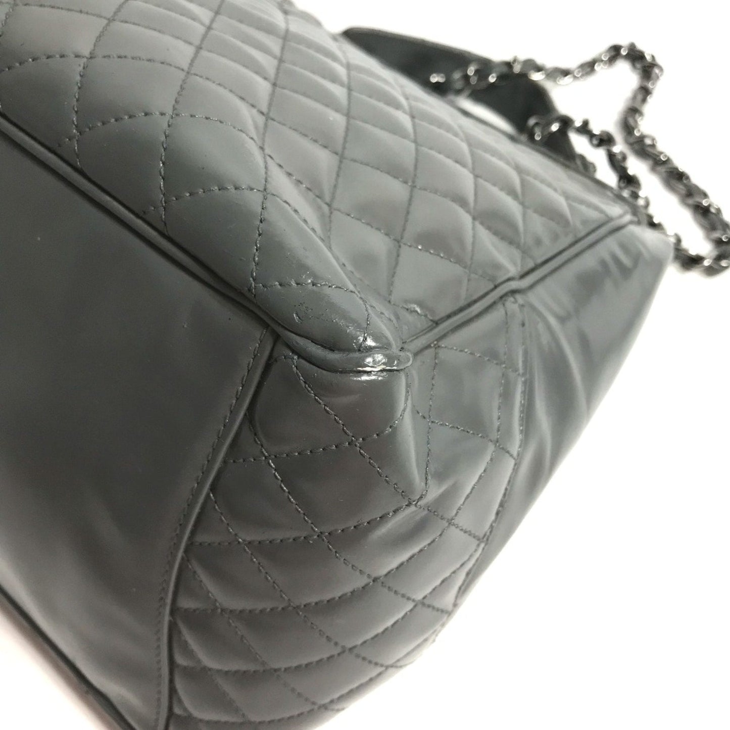 Chanel Quilted Patent Leather Shoulder Bag