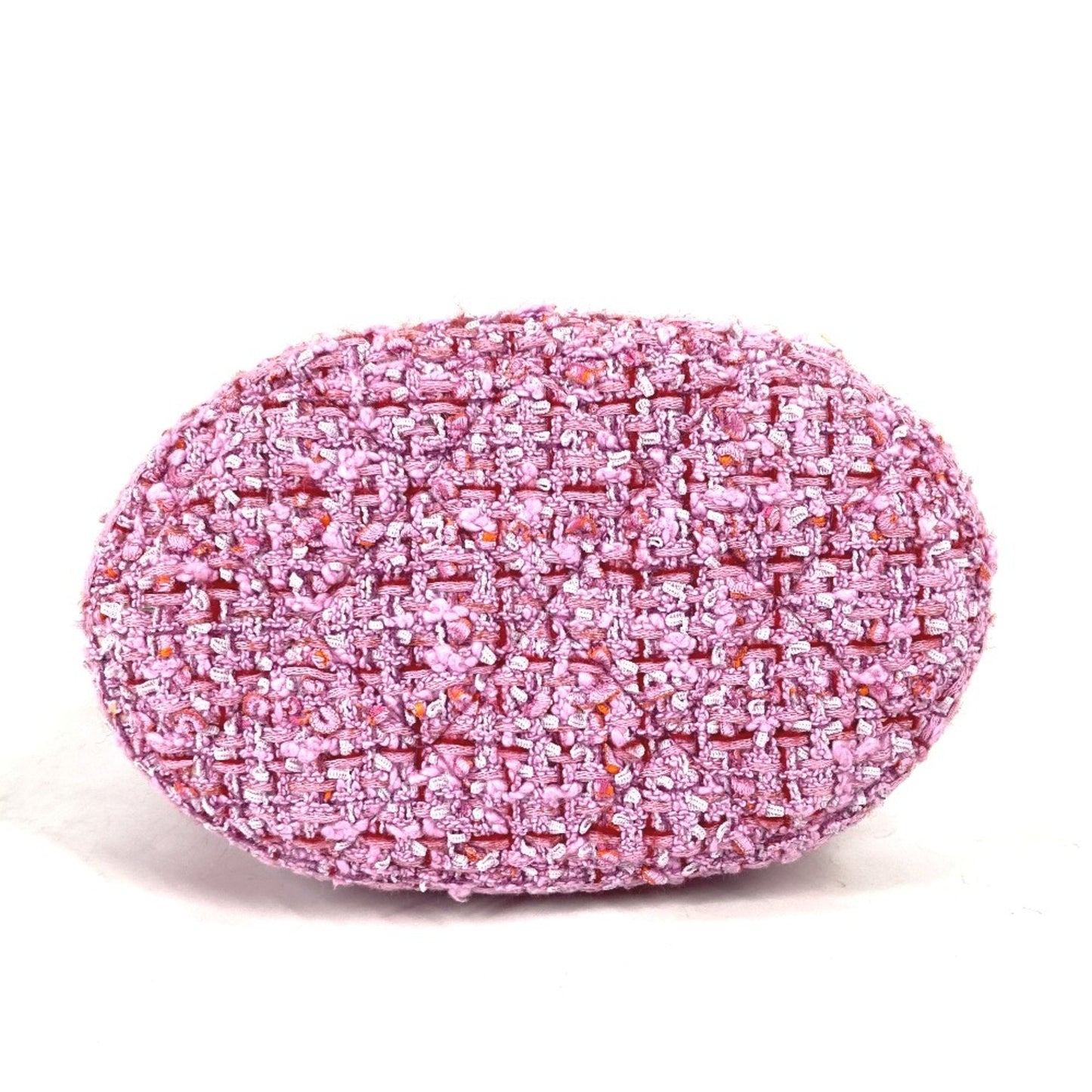 Chanel Tweed Bucket Bag Pink Tweed Model