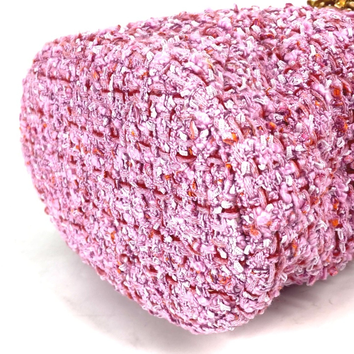 Chanel Tweed Bucket Bag Pink Tweed Model