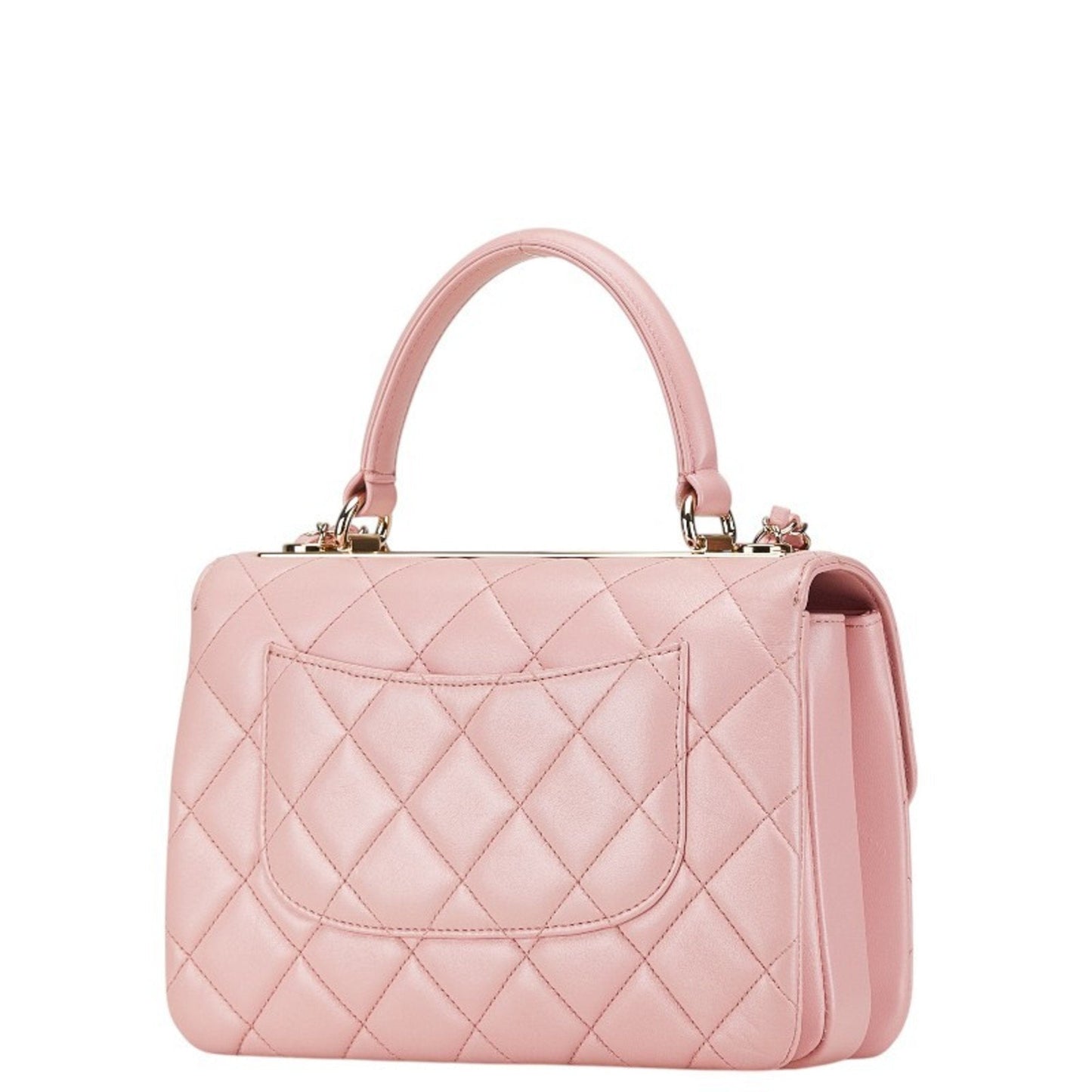 Chanel Classic Handbag Pink Quilted Leather