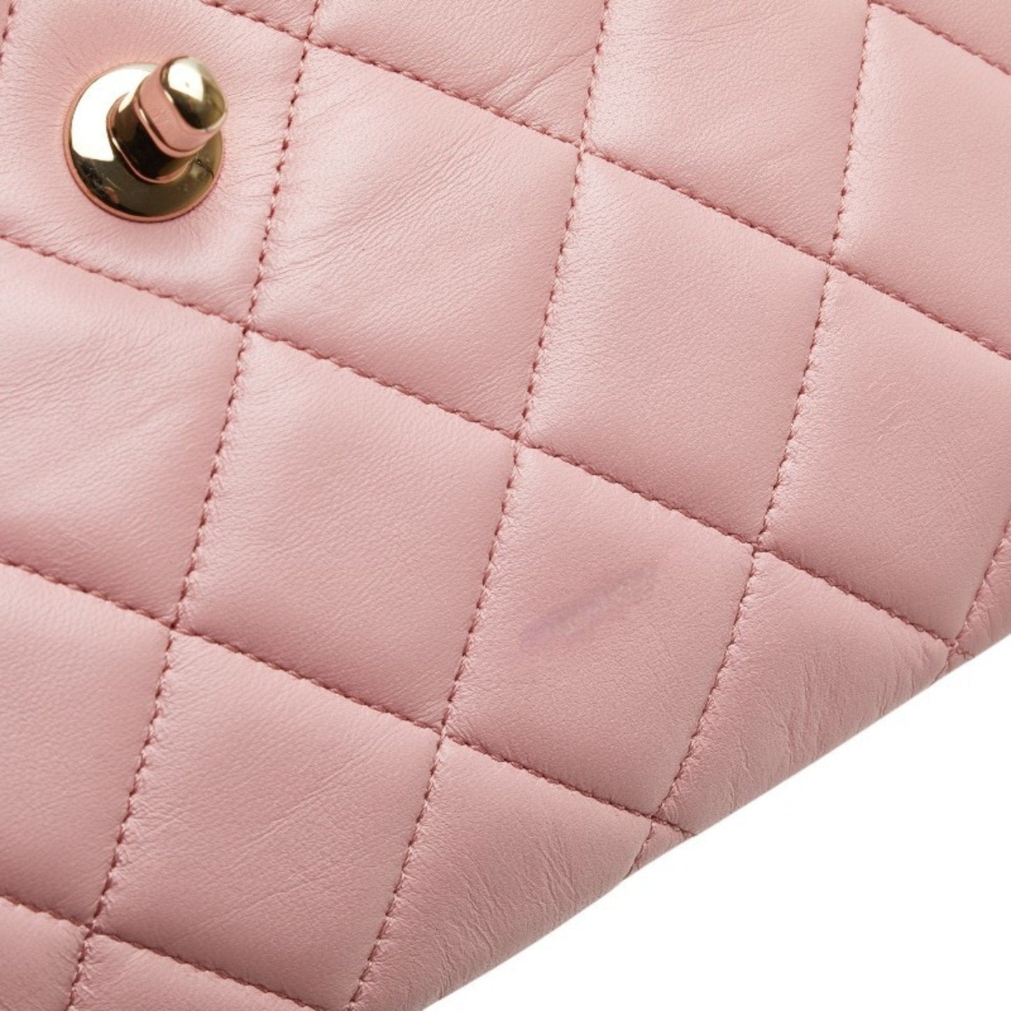 Chanel Classic Handbag Pink Quilted Leather
