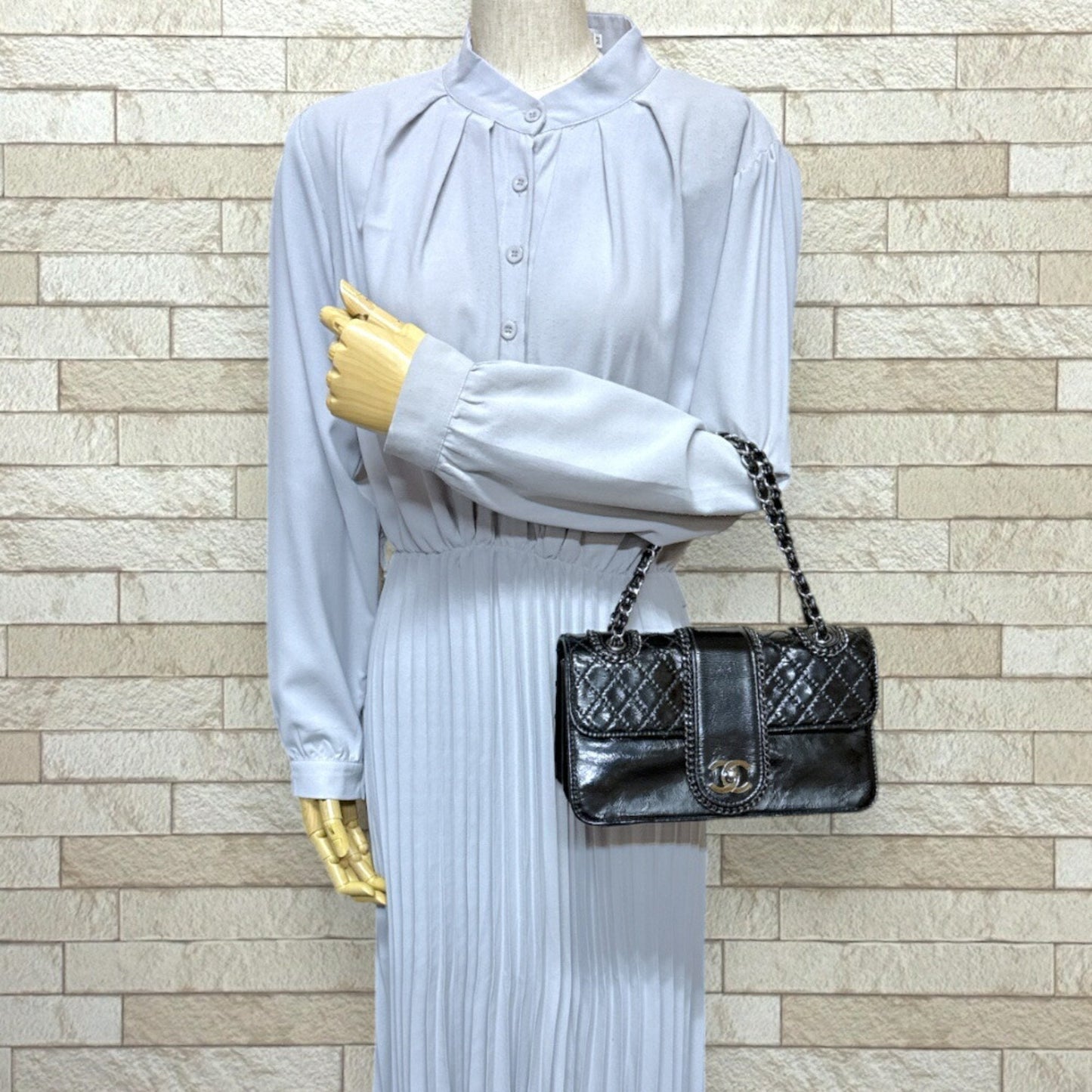 Chanel Quilted Leather Chain Bag Classic Flap