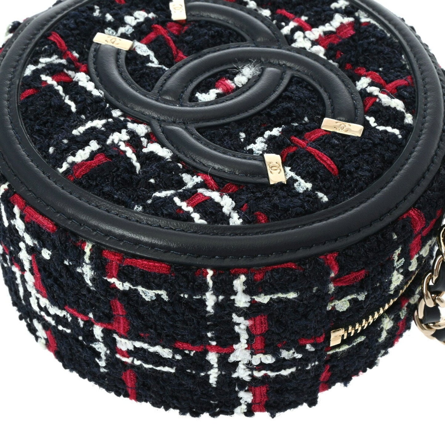 Chanel Round Tweed Chain Bag A94731