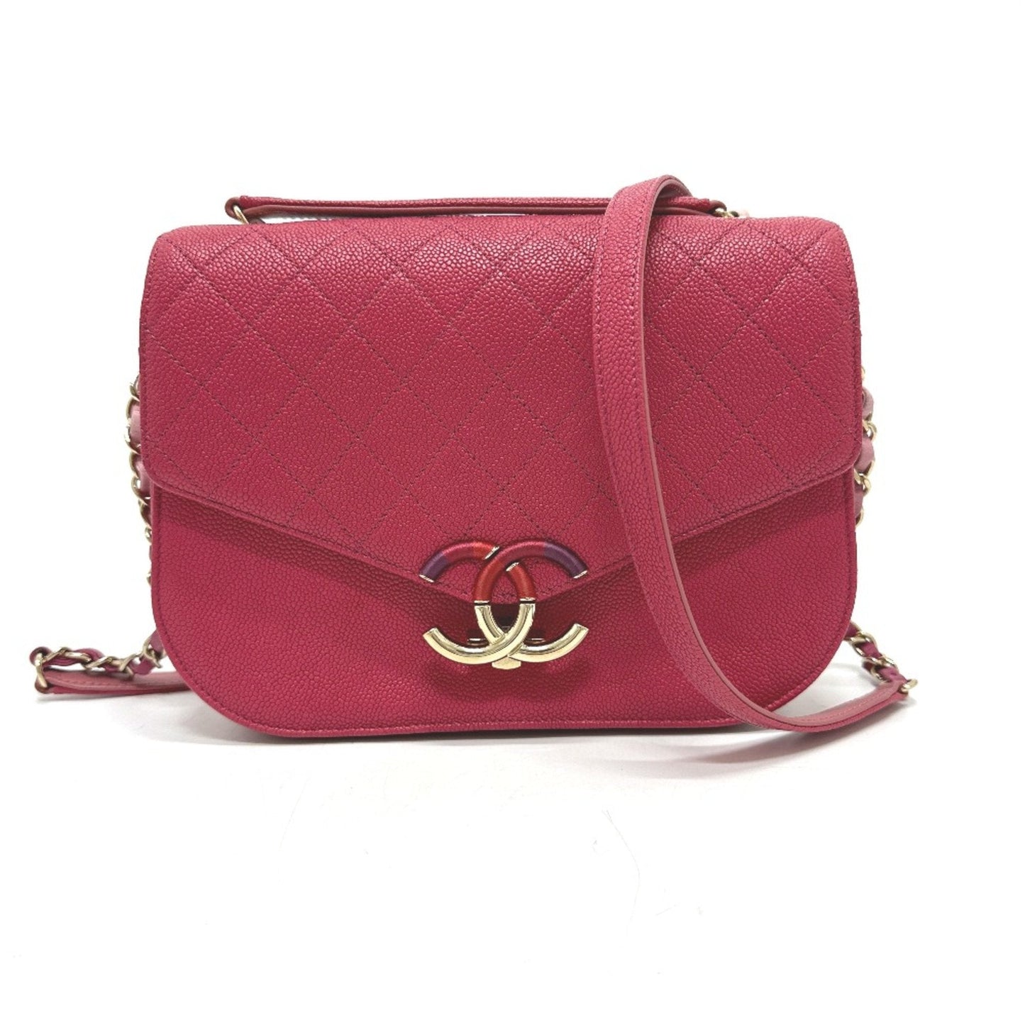 Chanel Chanel 19 Shoulder Bag Pink Caviar Leather