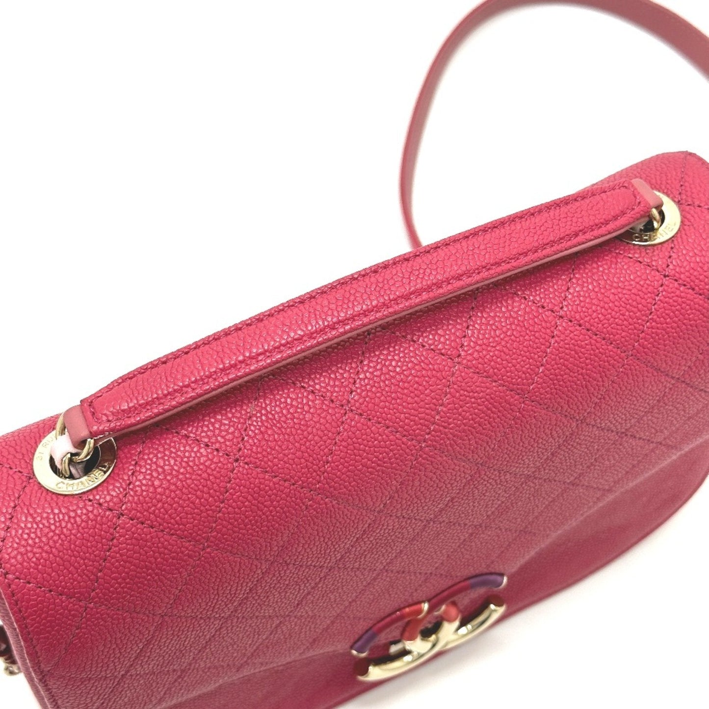 Chanel Chanel 19 Shoulder Bag Pink Caviar Leather